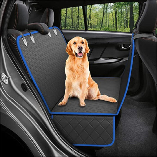 Waterproof Dog Car Seat Cover Hammock with Mesh Window & Storage Pocket